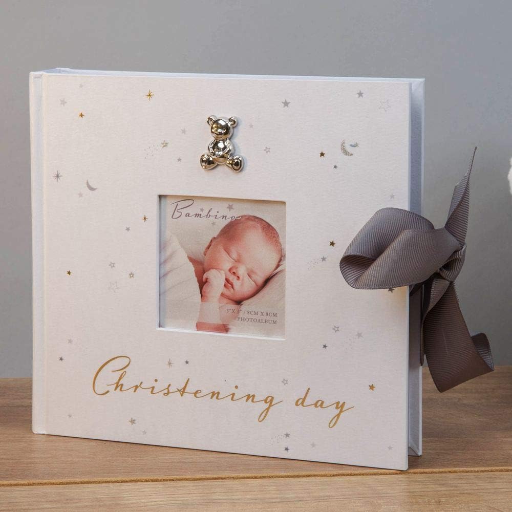 Bambino by Juliana® Christening photo album with 50 pages for 4x6 inch prints, keepsake album for special memories