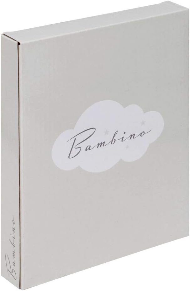 Bambino by Juliana® Christening photo album with 50 keepsake prints, holds 4x6 inch photos in a classic keepsake design.