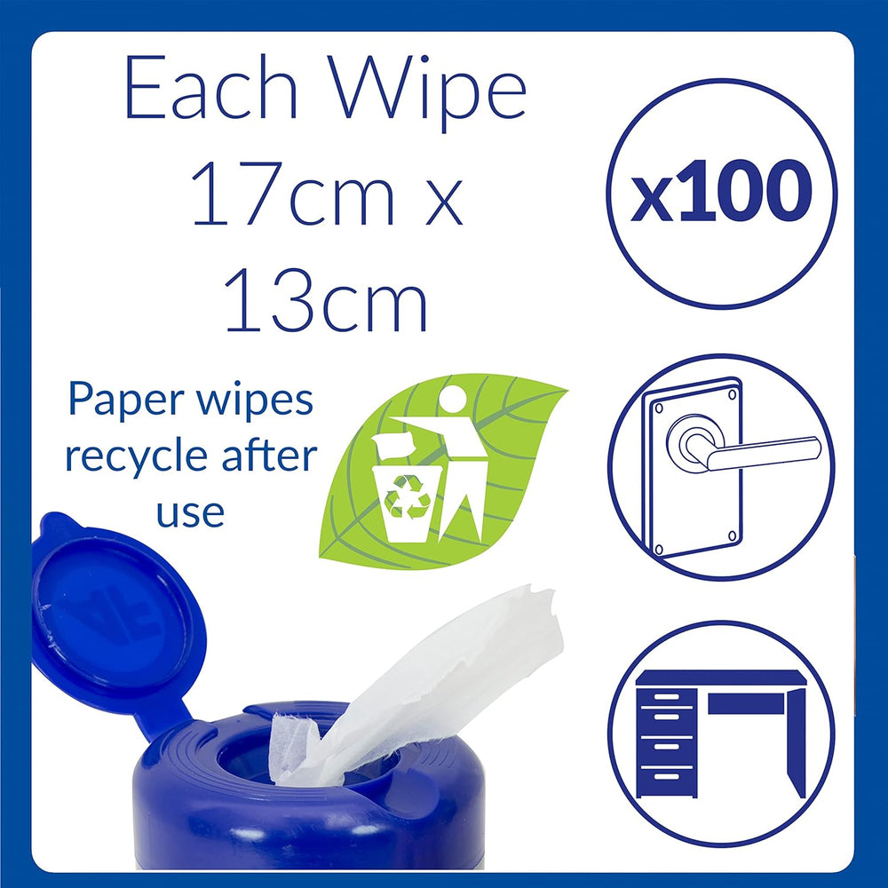 AF Isoclene Wet Isopropyl Alcohol Wipes / Isopropanol IPA Cleaning & Degreasing Wipes � Tub of 100 ideal for electronics, 3D printer, lab technicians