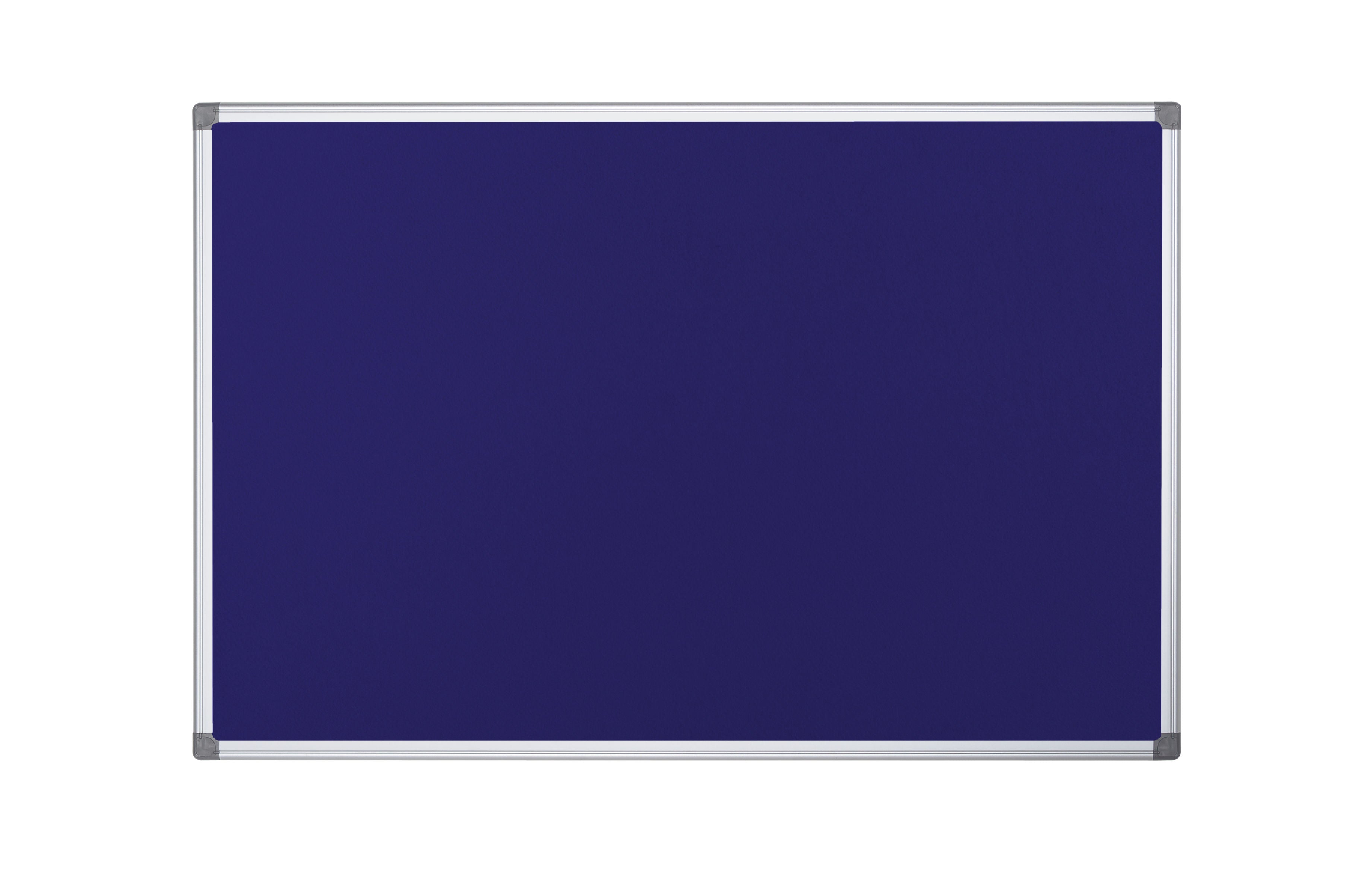 Bi-Office Maya Blue Felt Noticeboard Double Sided Aluminium Frame 900x600mm - FA0343750 DD