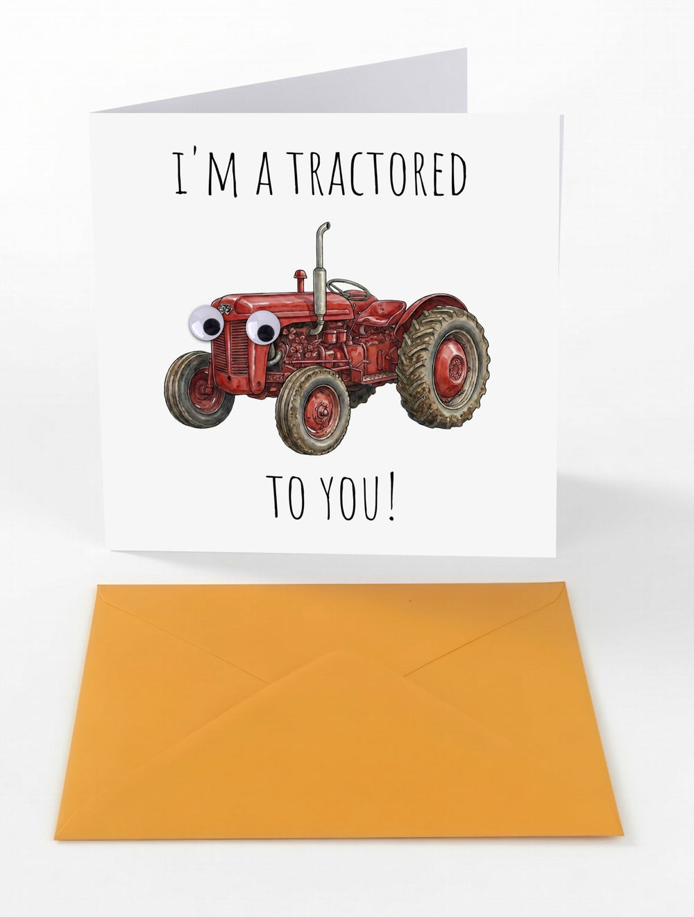 Googly Cards Funny "I'm Attracted to You!" Greeting Card with Googly Eyes and Orange Envelope