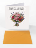 Googly Cards Funny "Thanks a Bunch!" Thank You Card with Googly Eyes and Orange Envelope
