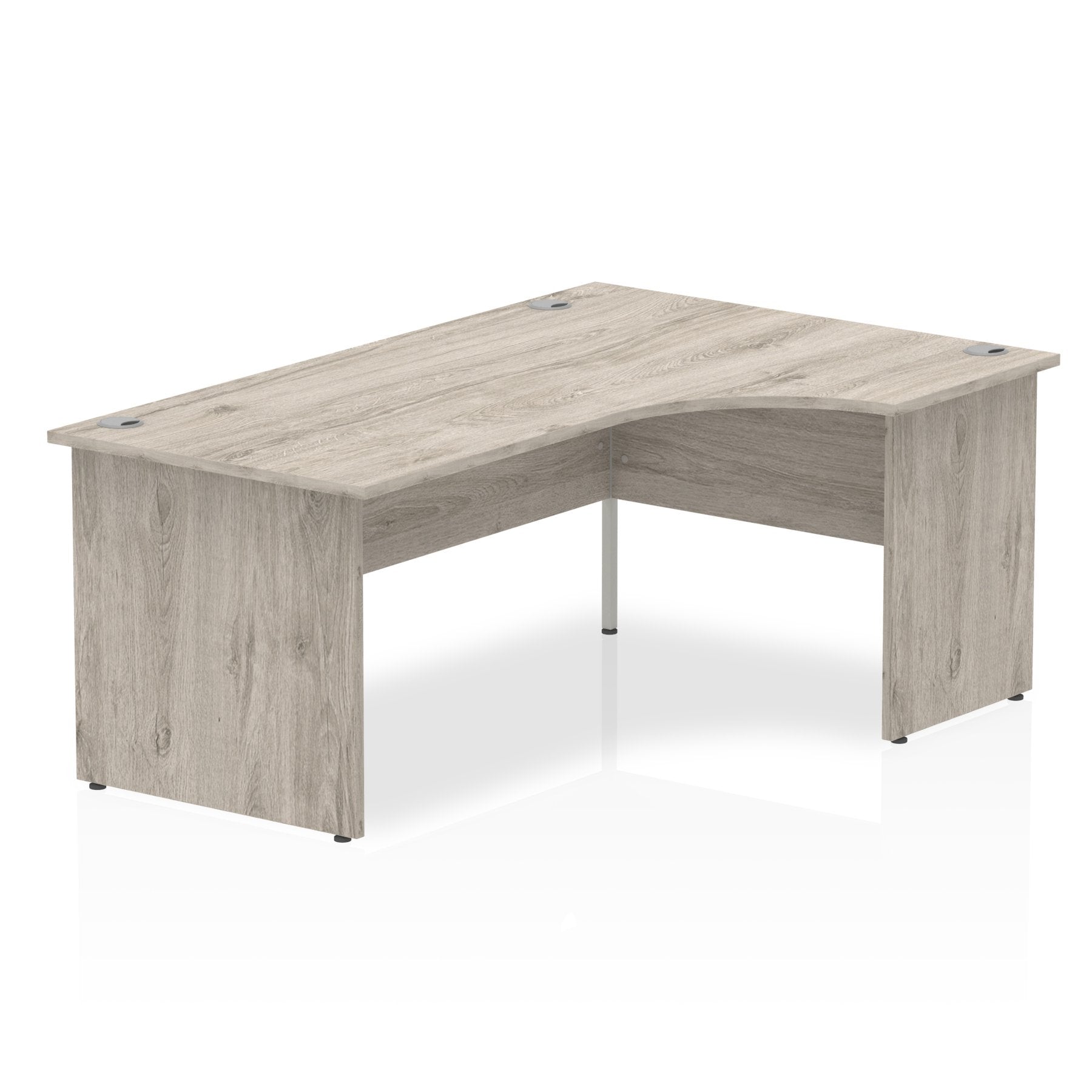 Impulse 1800mm Right Crescent Desk Grey Oak Top Panel End Leg I003140 DD