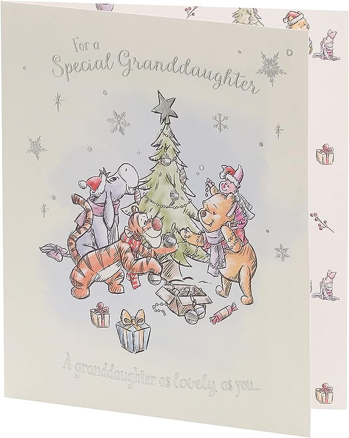 Disney Winnie The Pooh Granddaughter Christmas Card