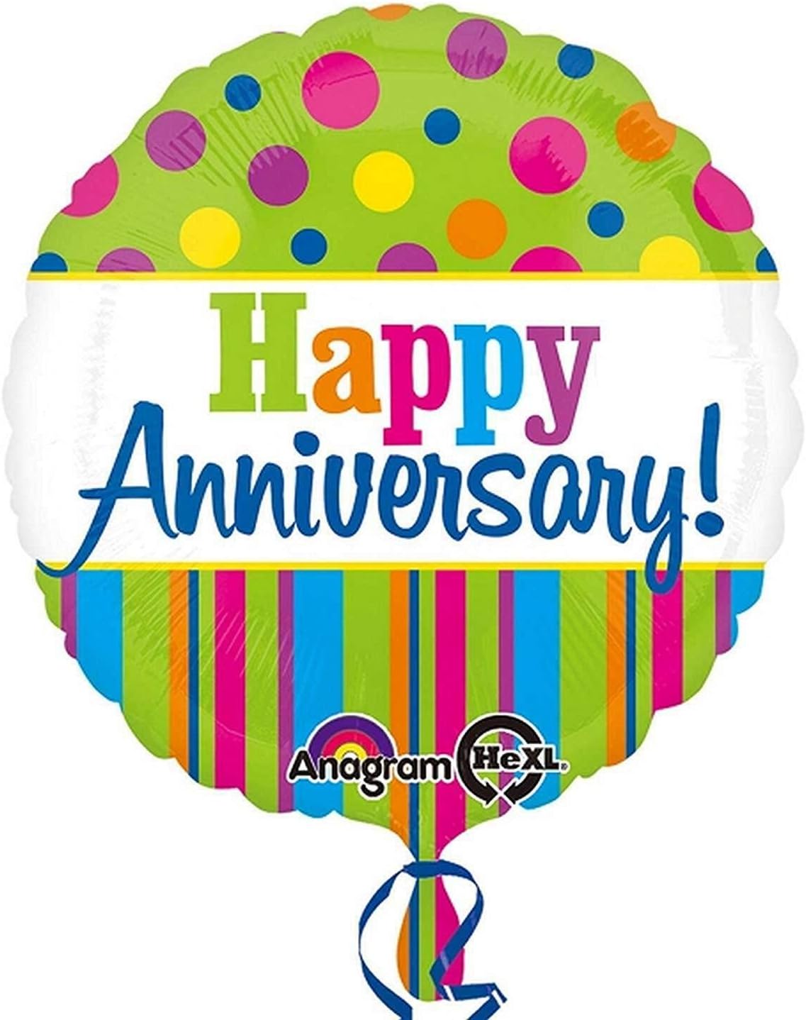 BGC anniversary foil balloon with shiny gold finish, featuring celebratory lettering and decorative design for special occasions.