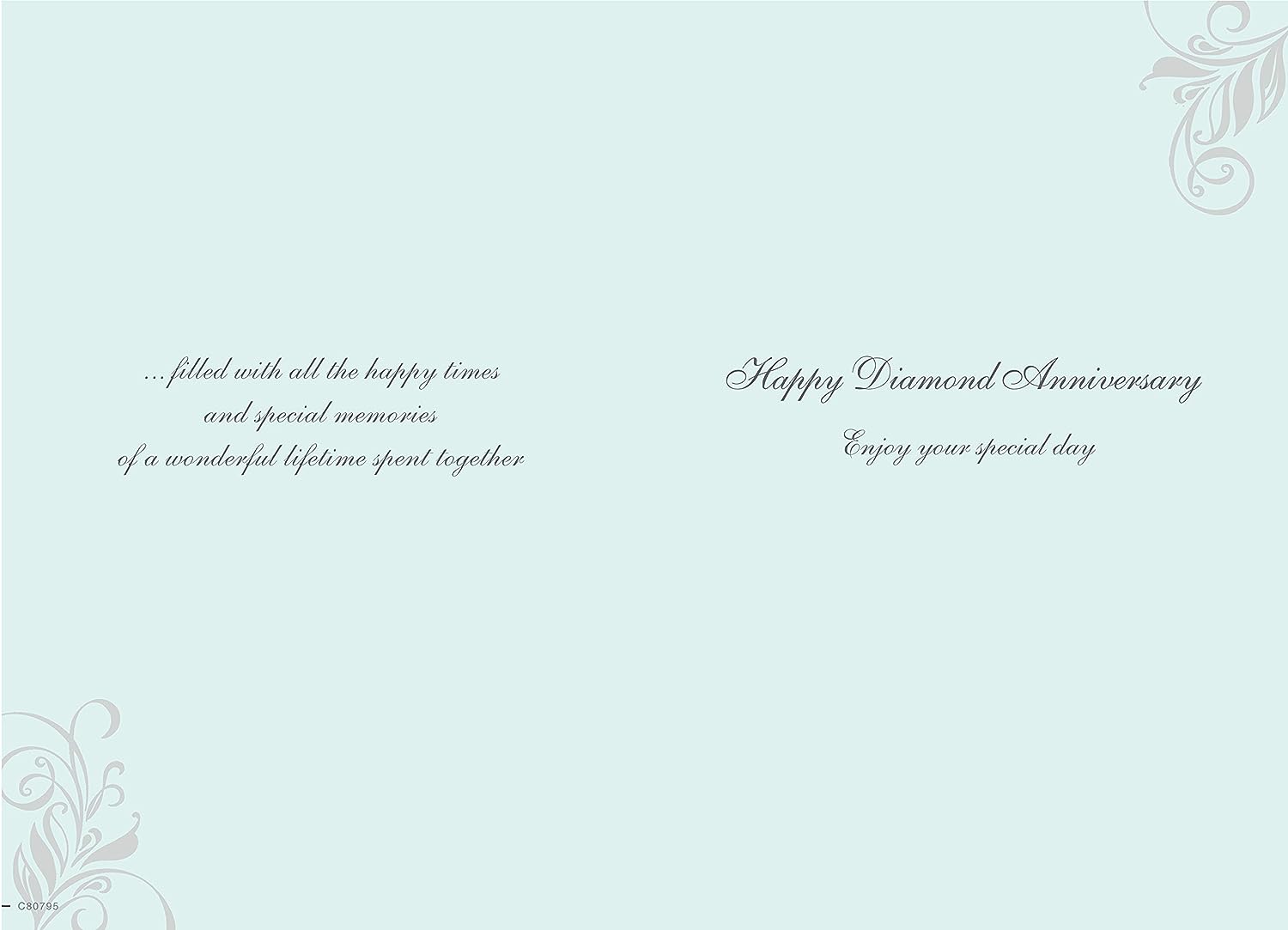 BGC 60th Diamond Anniversary greeting card with elegant design and sparkling accents, celebrating a special milestone.