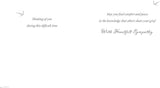 BGC sympathy greeting card with heartfelt message for expressing deepest sympathy to loved ones during difficult times.