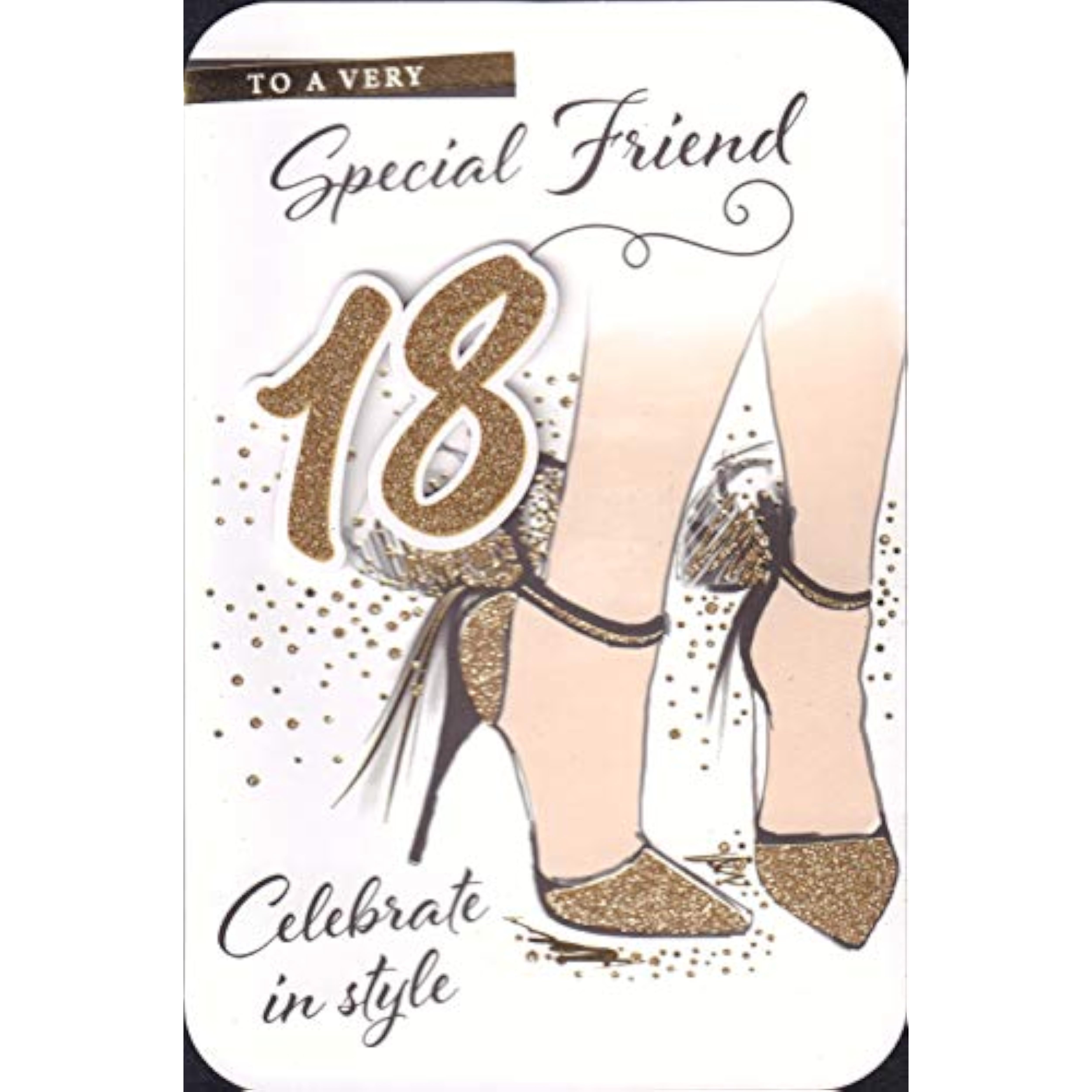 BGC birthday card for a very special friend, celebrating 18th birthday with stylish design and festive stationery details.