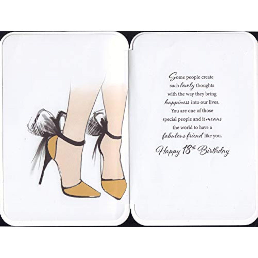BGC stationery birthday card titled "To a Very Special Friend 18 Celebrate in Style" with colorful design and decorative elements.