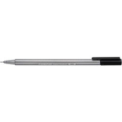Staedtler Triplus Fineliner Pen 0.8mm Tip 0.3mm Line Black (Pack 10) 334-9