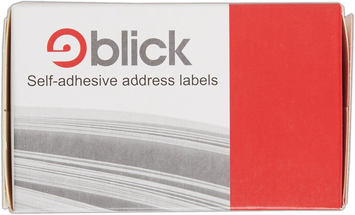 Blick White Typist Labels, self-adhesive address stickers, 36mm x 89mm, 250-pack, suitable for home, office, and school use.