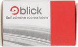 Blick White Typist Labels, self-adhesive address stickers, 36mm x 89mm, 250-pack, suitable for home, office, and school use.