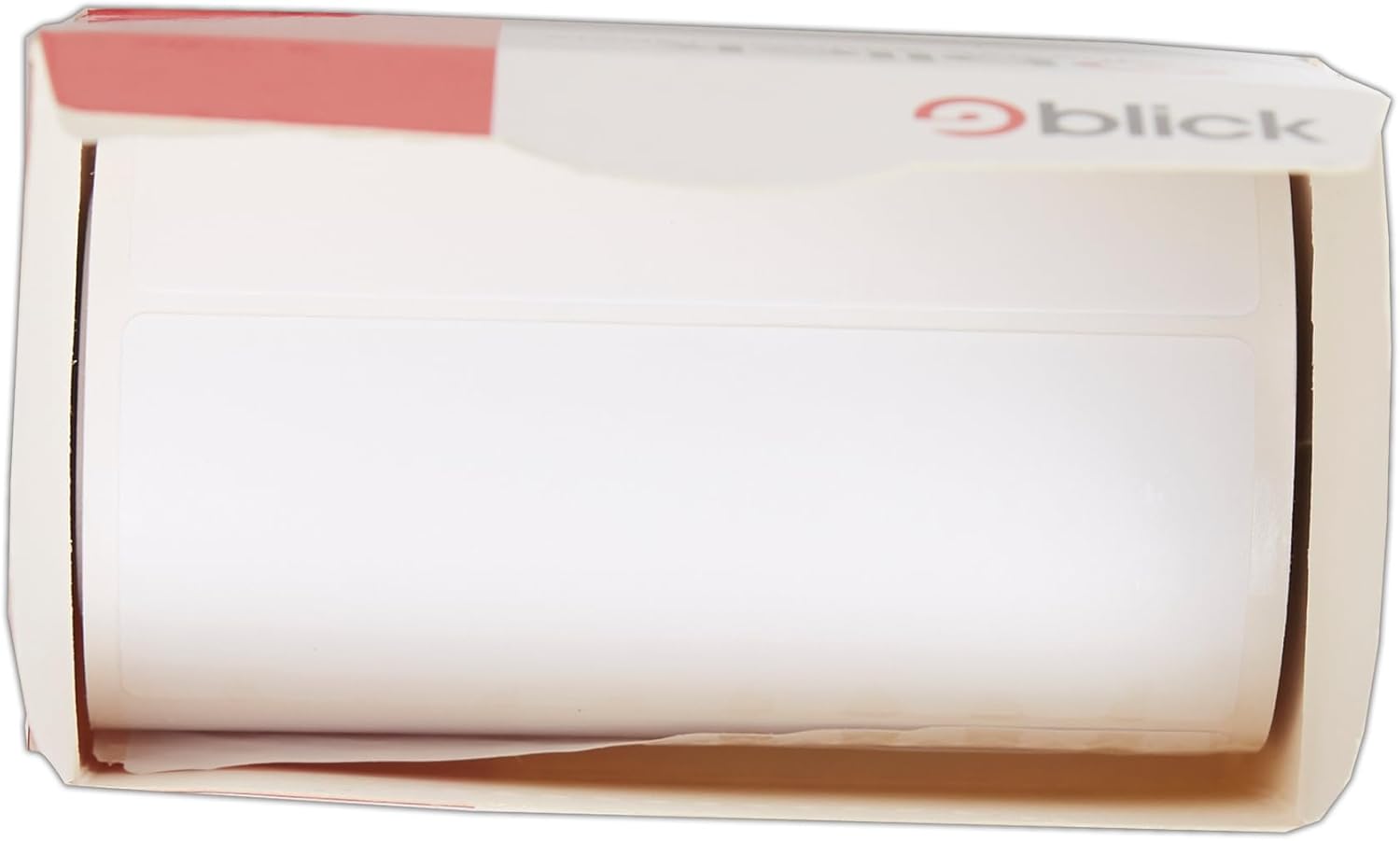 Blick white typist address labels, 36mm x 89mm, self-adhesive stickers in a 250-pack, suitable for home, office, and school use.