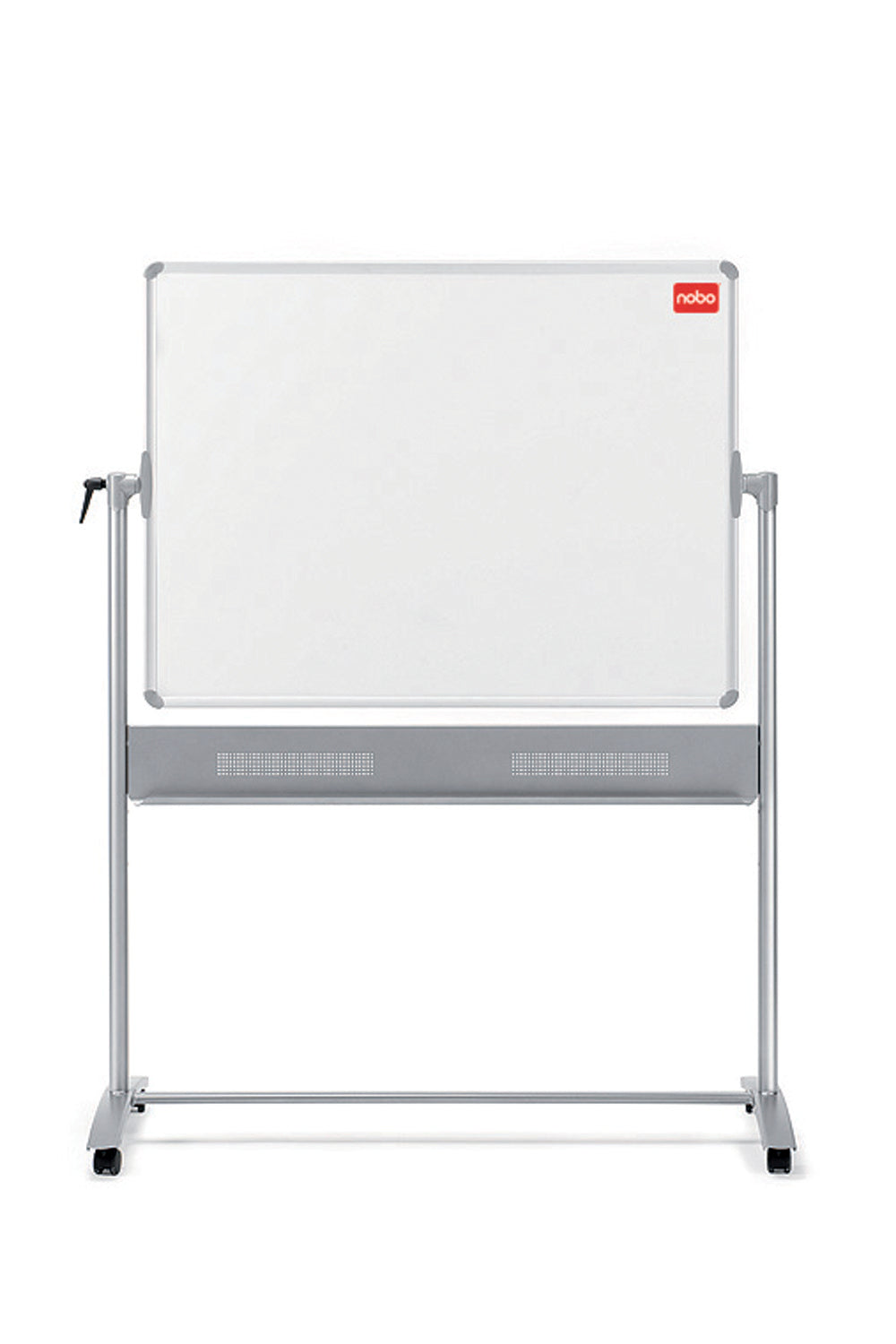 Nobo Basic Mobile Non Magnetic Melamine Whiteboard Aluminium Frame 1200x900mm 1905239 DD