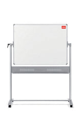 Nobo Basic Mobile Non Magnetic Melamine Whiteboard Aluminium Frame 1200x900mm 1905239 DD