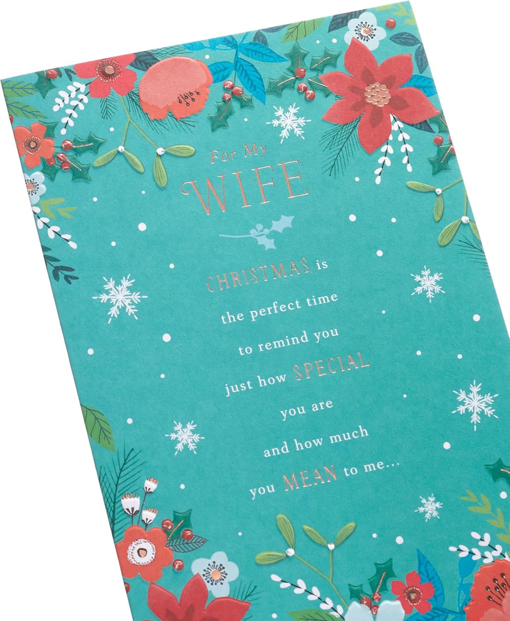 UK Greetings Wife Christmas Card – Heartfelt Festive Design