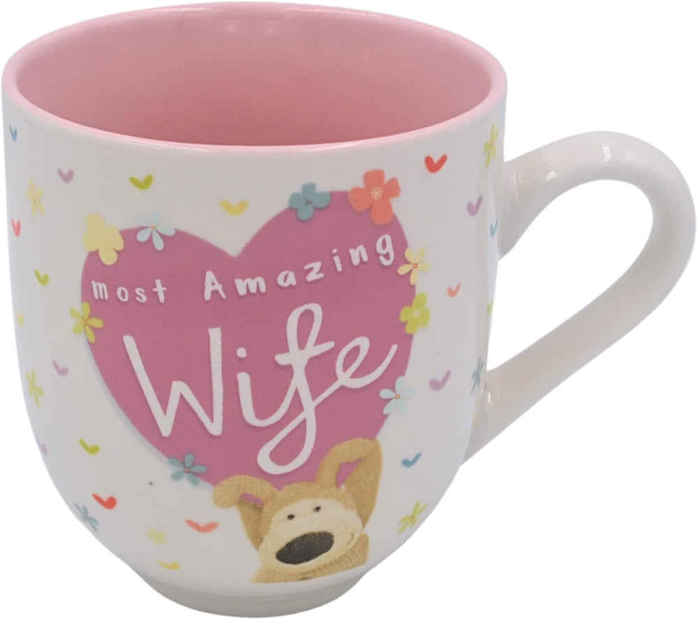 Boofle Mug for the most amazing wife, featuring a cute design, kitchenware item perfect for gifting or everyday use.