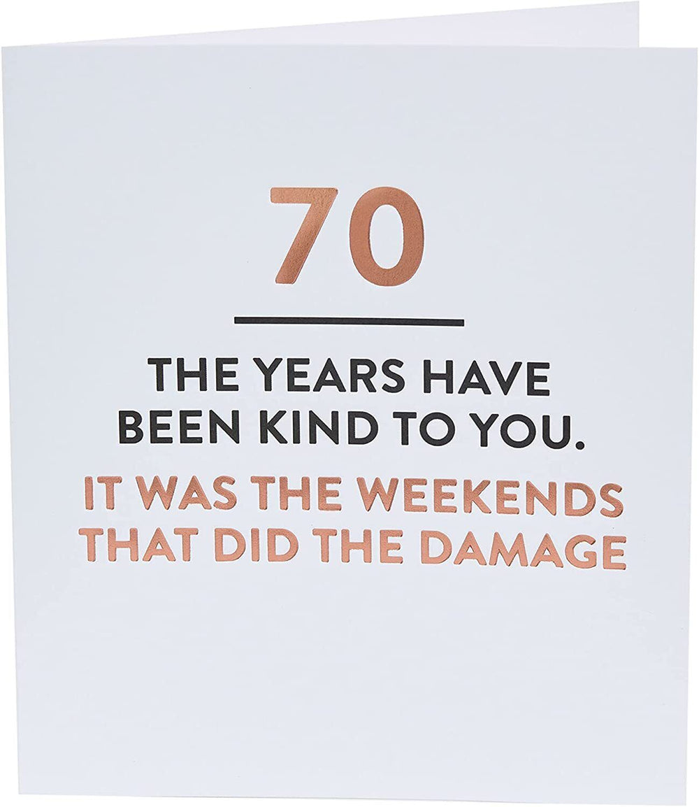 Funny 70th Birthday Card