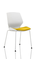 Florence White Frame Visitor Chair in Senna Yellow KCUP1539 DD