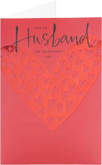 UK Greetings Valentine's Day Card For Husband - Bold Red Design