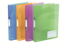 Rexel Ice Ring Binder Polypropylene 2 O-Ring A4 25mm Rings Translucent Assorted (Pack 10) 2102044 DD