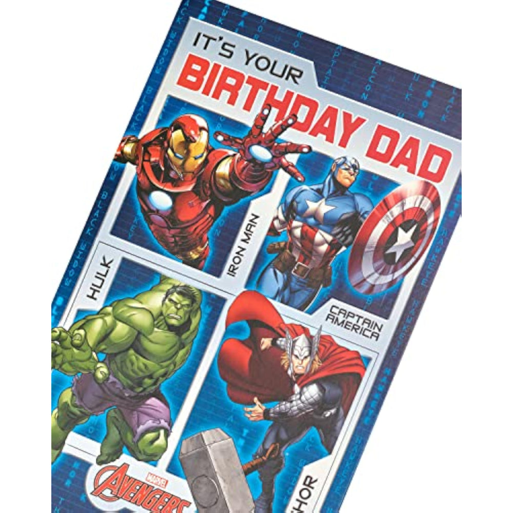 Marvel Avengers Dad Birthday Card