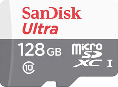 SanDisk Ultra 128GB Class 10 MicroSDXC Memory Card and Adapter