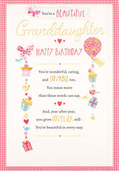 Beautiful Lovable Granddaughter Birthday Card