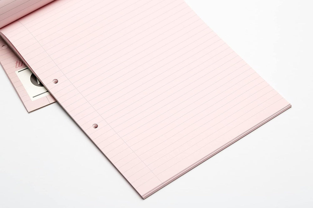 Rhino Pink Paper Refill Pad 8mm feints & margin A4 50 Leaf 100 pages