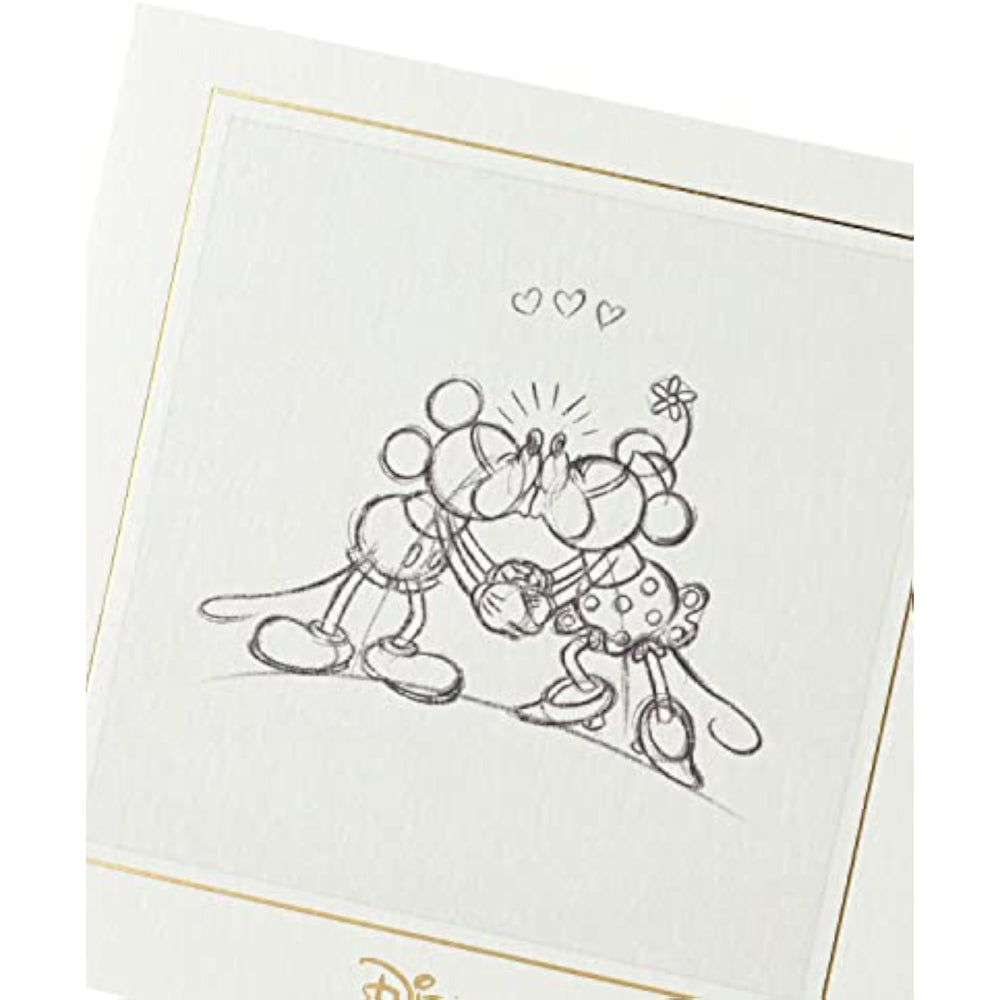 Disney Minnie and Mickey Kissing Original Sketch Birthday Card