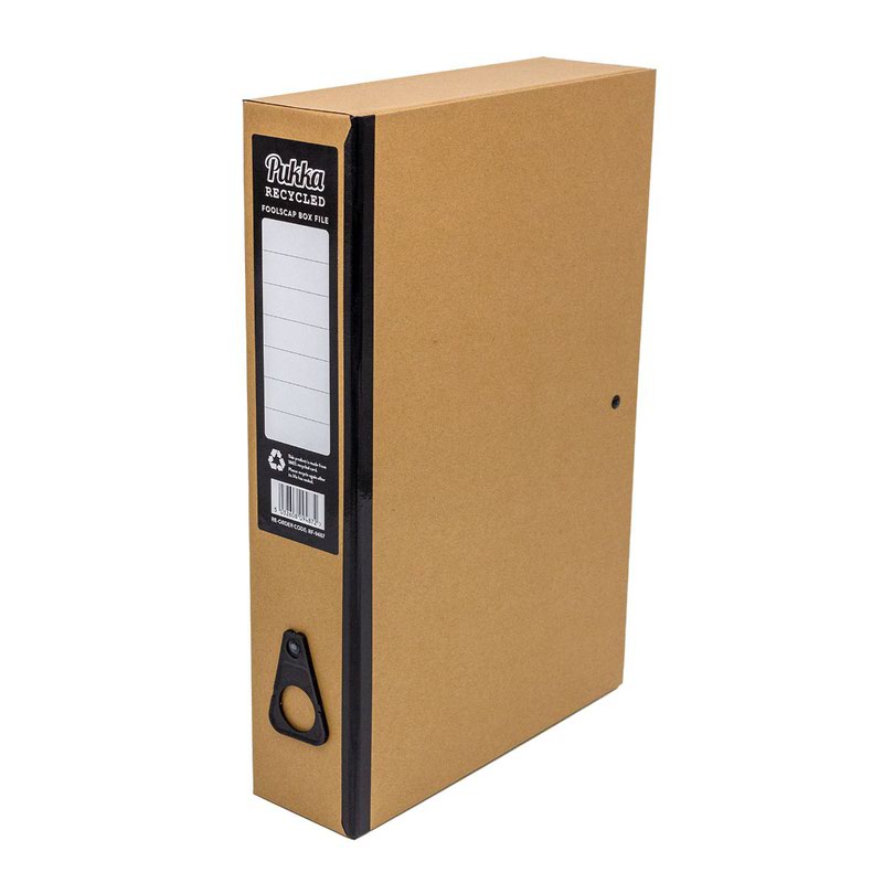 Pukka Pad Recycled Kraft Foolscap Box File (Pack 8) RF-9487