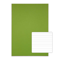 Rhino 13 x 9 A4+ Oversized Exercise Book 40 Page Ruled 8mm Light Green (Pack 100) - VDU024-120-2 DD