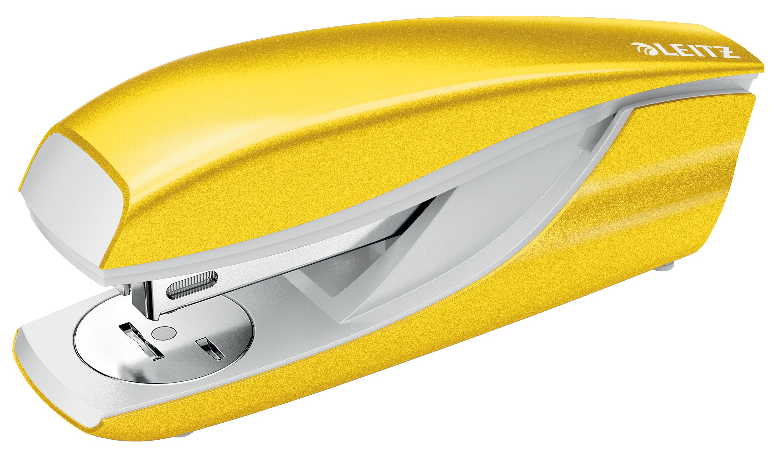 Leitz NeXXt WOW Half Strip Metal Office Stapler 30 Sheet Yellow - 55021016