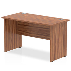 Impulse 1200 x 600mm Straight Desk Walnut Top Panel End Leg MI001965 DD