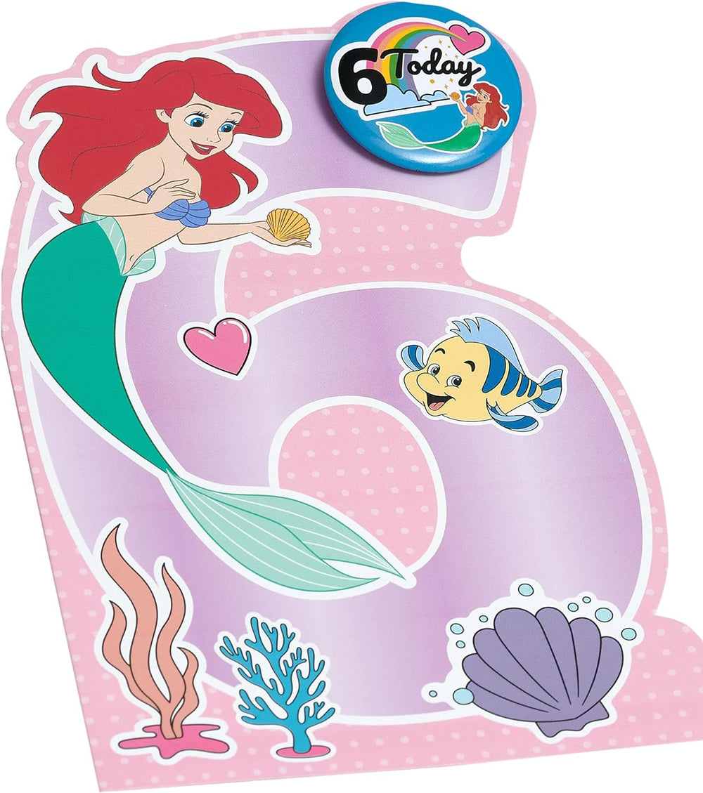 Disney Ariel 6th Birthday Card