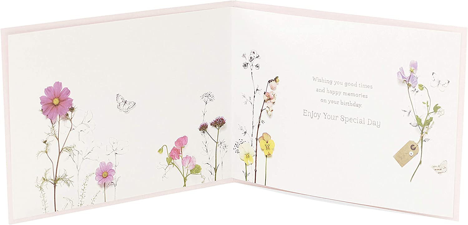 Floral Pretty Birthday Card (Pack of 6)
