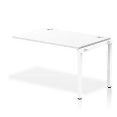 Impulse Single Row Bench Desk Extension Kit W1200 x D800 x H730mm White Finish White Frame - IB00363 DD