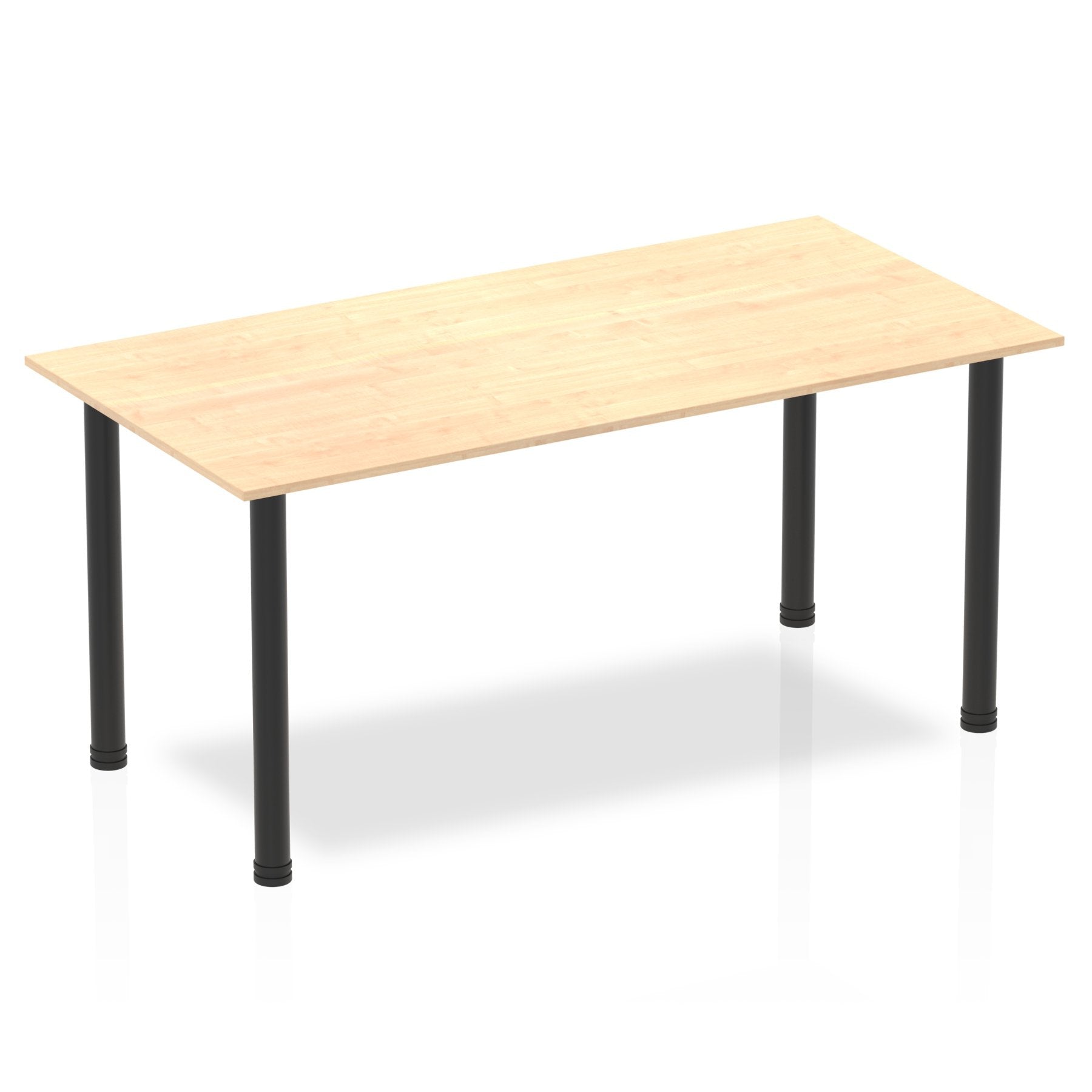 Dynamic Impulse 1600mm Straight Table Maple Top Black Post Leg BF00380 DD