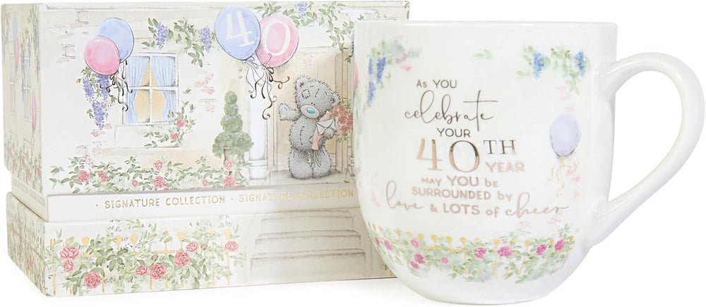 Tatty Teddy Luxury Bone China Mug in Satin Lined Box 40th Birthday Gift Signature Collection