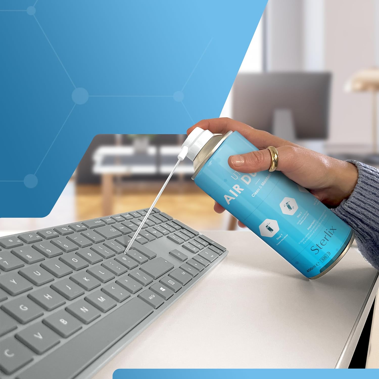 Sterlix Air Duster Can 400ml: Keep Your Electronics Dust-Free!