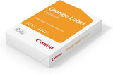 Canon Orange Label A4 printer paper, 75gsm, 500 sheets, ideal for office printing and high-quality document printing.
