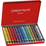 Caran d'Ache Neocolor II watercolour crayons set of 15 in metal box, vibrant artist watercolor crayons for drawing and mixed media.