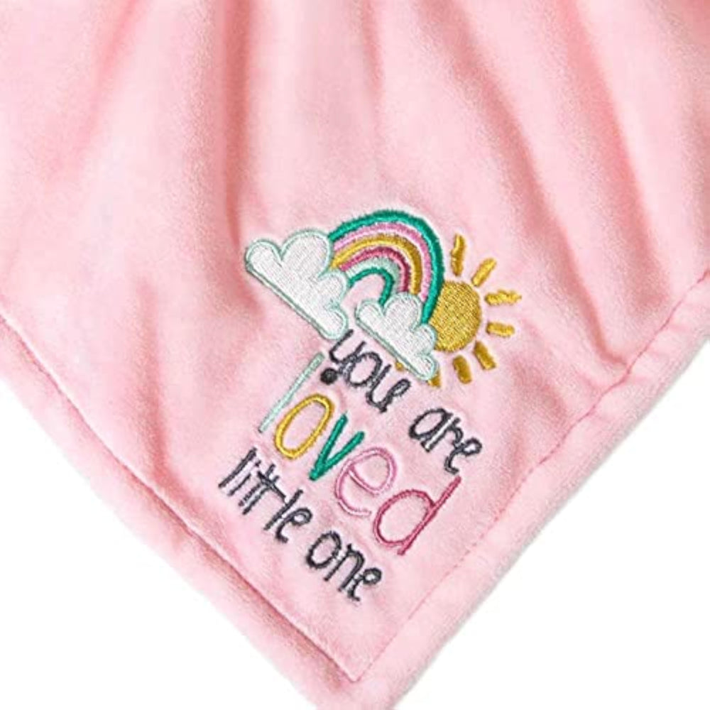 Carte Blanche Tiny Tatty Teddy baby girl comforter, soft plush toy with "You Are Loved" message, designed for baby toys and comfort.