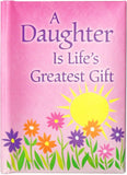 Carte Blanche Blue Mountain Arts keepsake book titled "A Daughter Is Life's Greatest Gift" with a soft cover and decorative design.