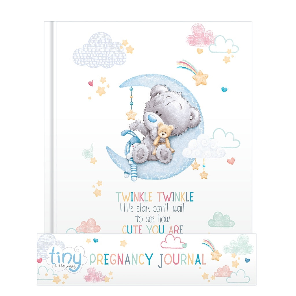 Carte Blanche Tiny Tatty Teddy pregnancy journal, a book for documenting pregnancy milestones with adorable Tatty Teddy illustrations.