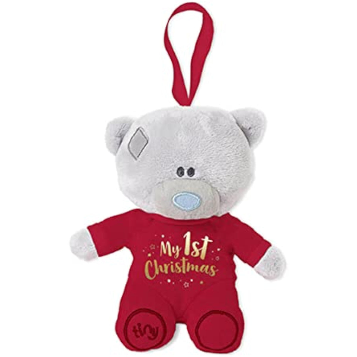 Carte Blanche Me to You Tatty Teddy Christmas tree decoration bauble with festive design and "My First Christmas" message.