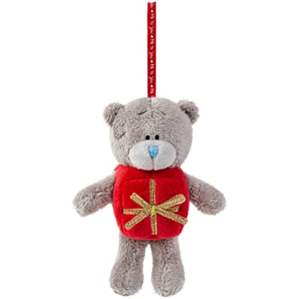 Carte Blanche Me to You Tatty Teddy Christmas tree decoration bauble with festive design hanging on a tree branch.