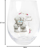 Carte Blanche Friend glass and candle gift set featuring a clear glass and a decorative candle in a stylish gift box.