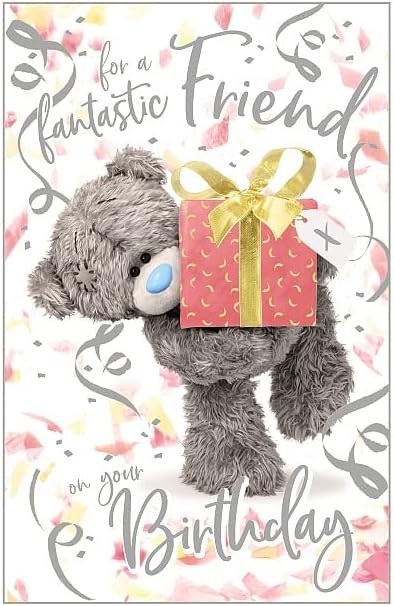 Carte Blanche 3D holographic friend birthday card with vibrant, eye-catching design and festive greeting, perfect for celebrating friends.