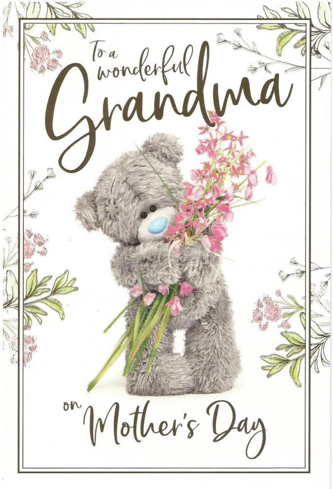 Carte Blanche Bear Wonderful Grandma Mother's Day Card featuring a cute bear illustration and heartfelt message inside.